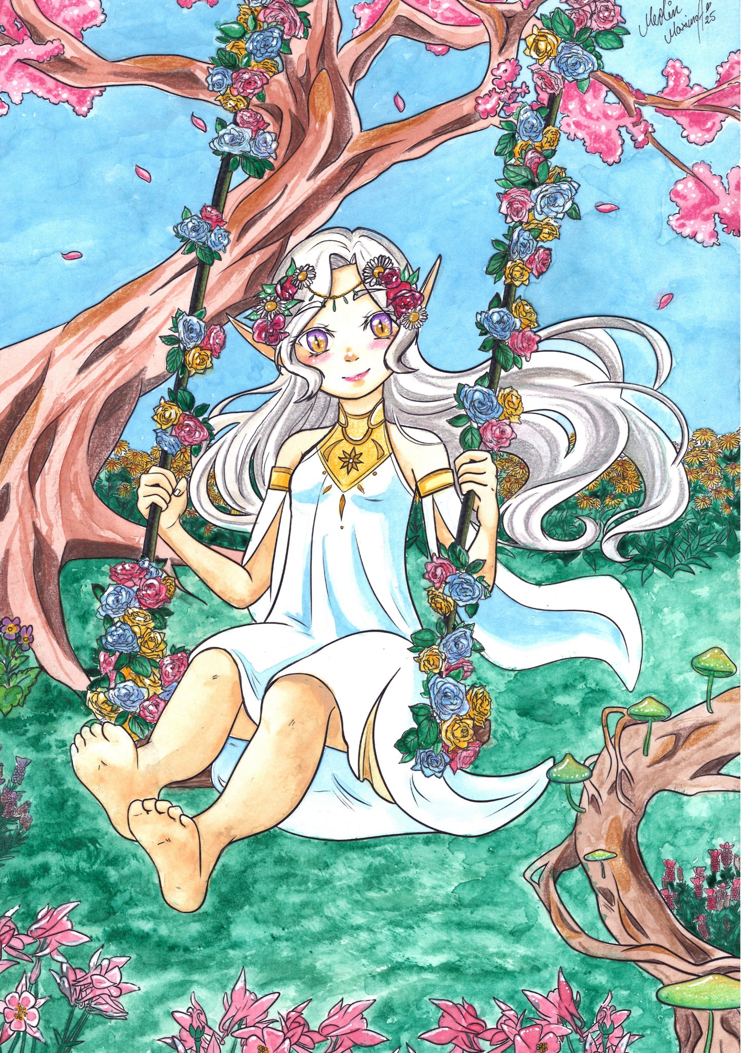 Print 'Spring Lady' A4